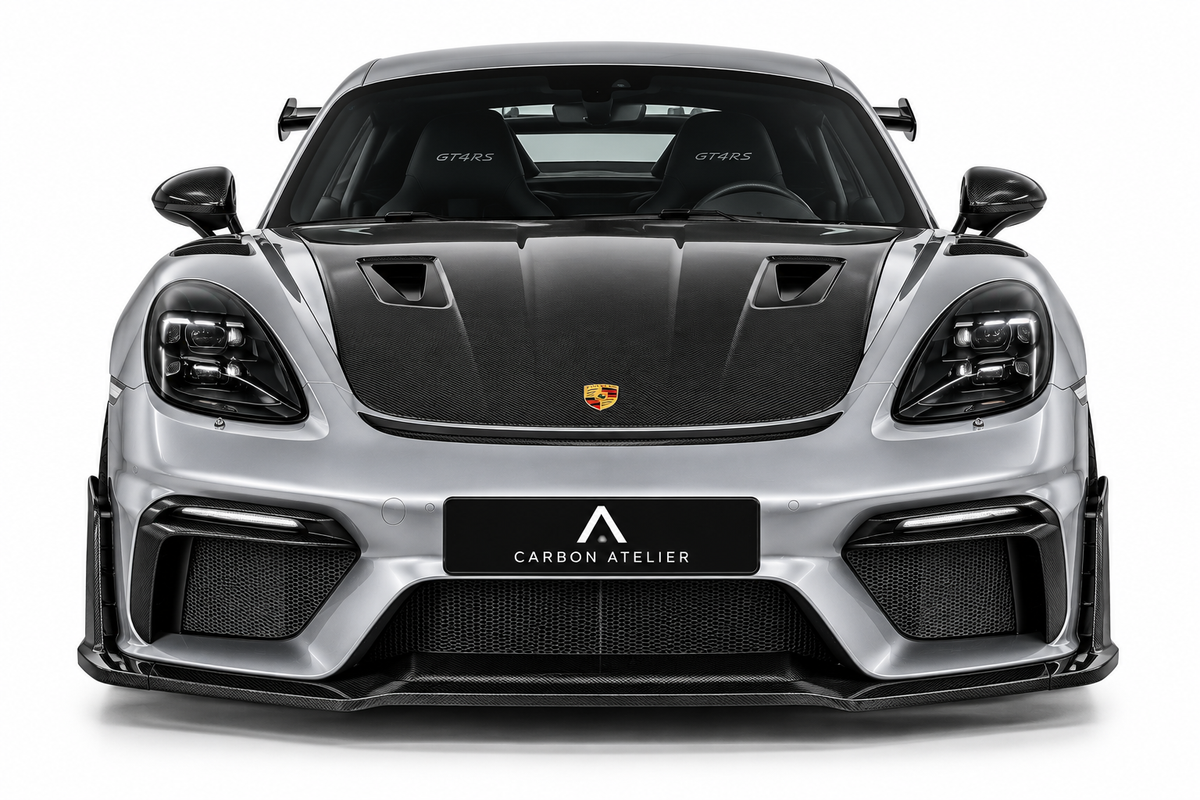 Carbon Fiber Front Lip Splitter Kit for Porsche 718 Cayman GT4 RS
