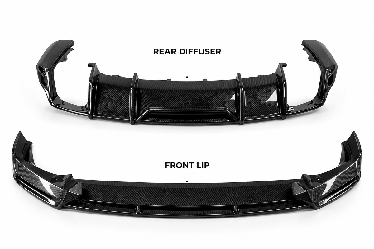 Carbon Fiber Full Body Kit for Porsche Cayenne Coupe 2024–2026 | Front Lip, Side Skirts, Rear Diffuser & Spoiler