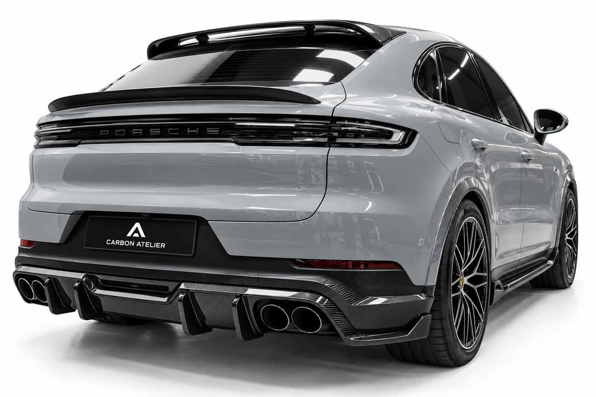 Carbon Fiber Full Body Kit for Porsche Cayenne Coupe 2024–2026 | Front Lip, Side Skirts, Rear Diffuser & Spoiler