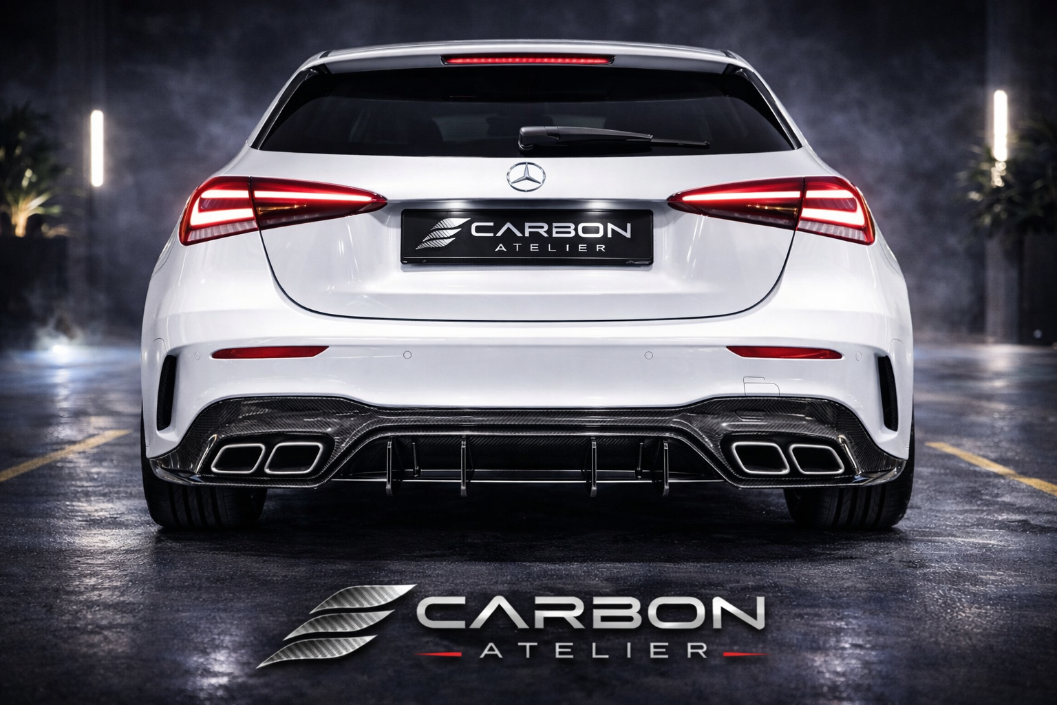 AMG-Inspired Rear Diffuser – Compatible with Mercedes A-Class W177 Facelift (2023–Present)