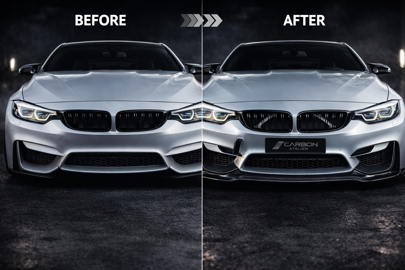 Carbon Fiber Front Bumper Lip Splitter for 3 & 4 Series F30 / F32 / F80 / F82 (2015–2020)