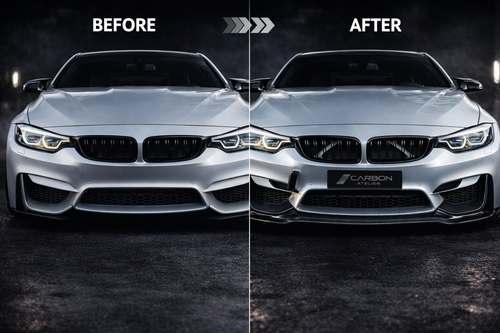 Carbon Fiber Front Bumper Lip Splitter for 3 & 4 Series F30 / F32 / F80 / F82 (2015–2020)