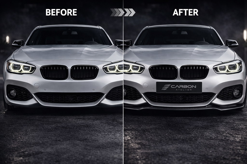 Carbon Fiber Front Lip Splitter for 1 Series F20 / F21 (2015–2019)