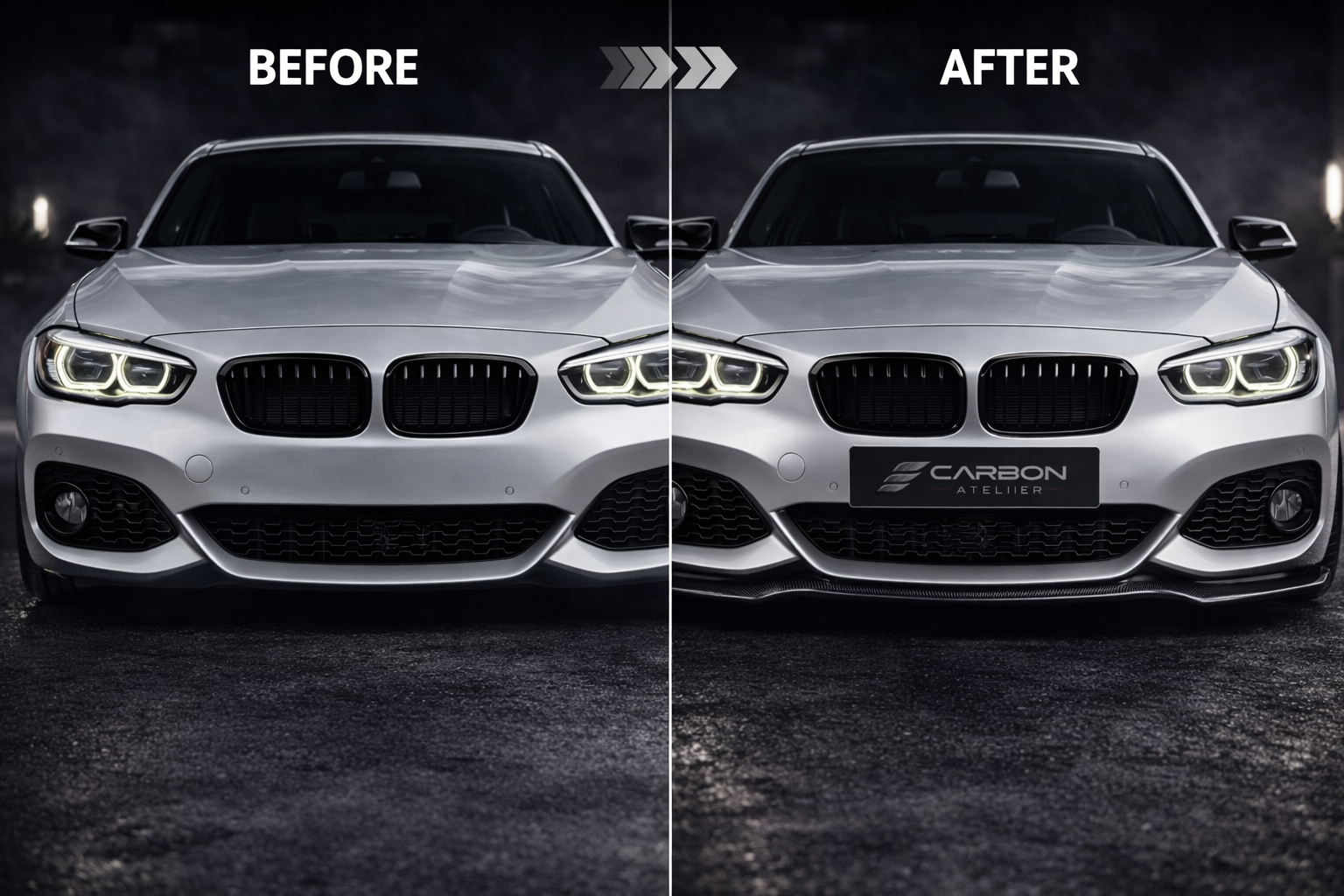 Carbon Fiber Front Lip Splitter for 1 Series F20 / F21 (2015–2019)