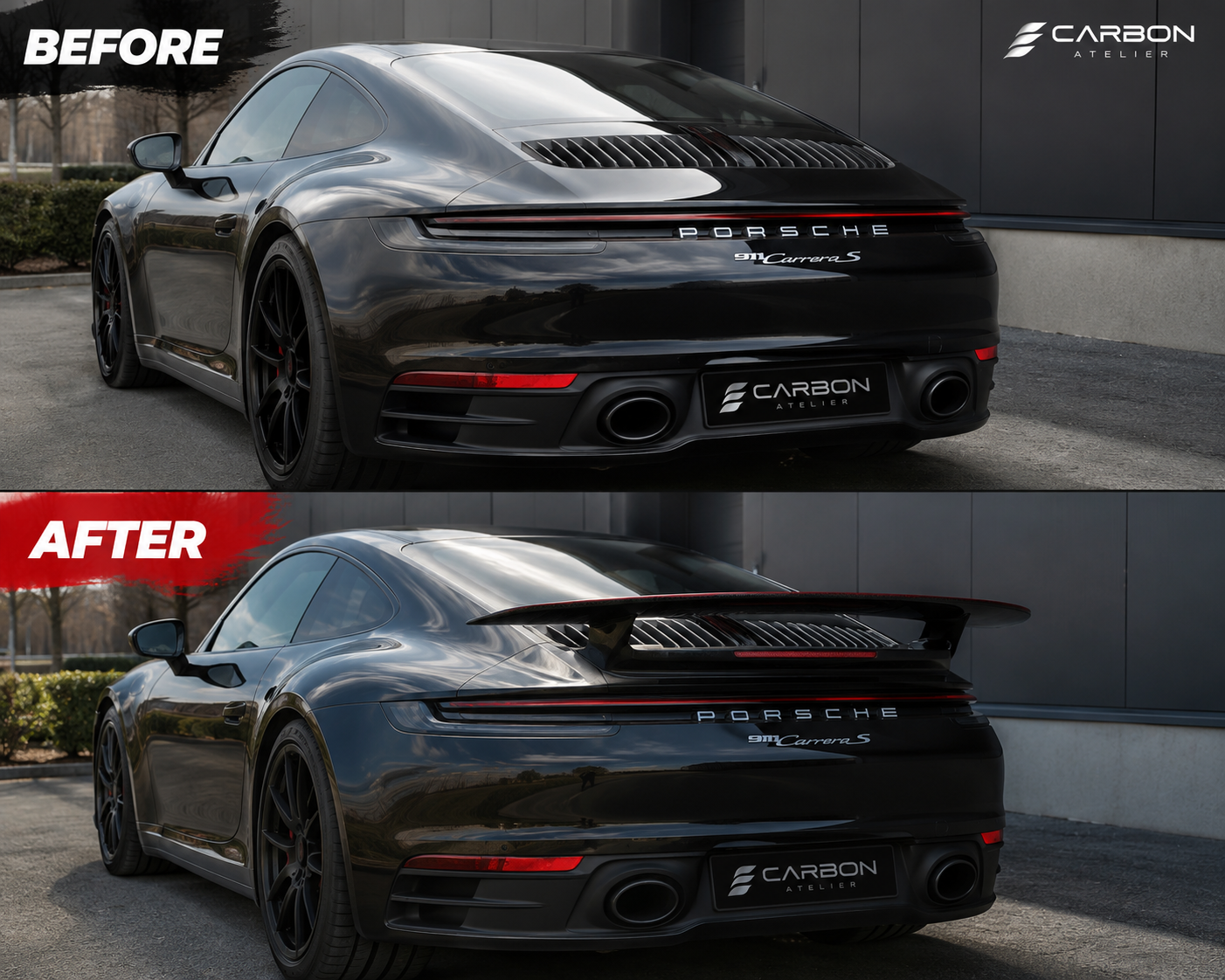 Carbon Rear Wing Spoiler for Porsche 911 992 / 991 (2019+) – GT Style Performance Upgrade
