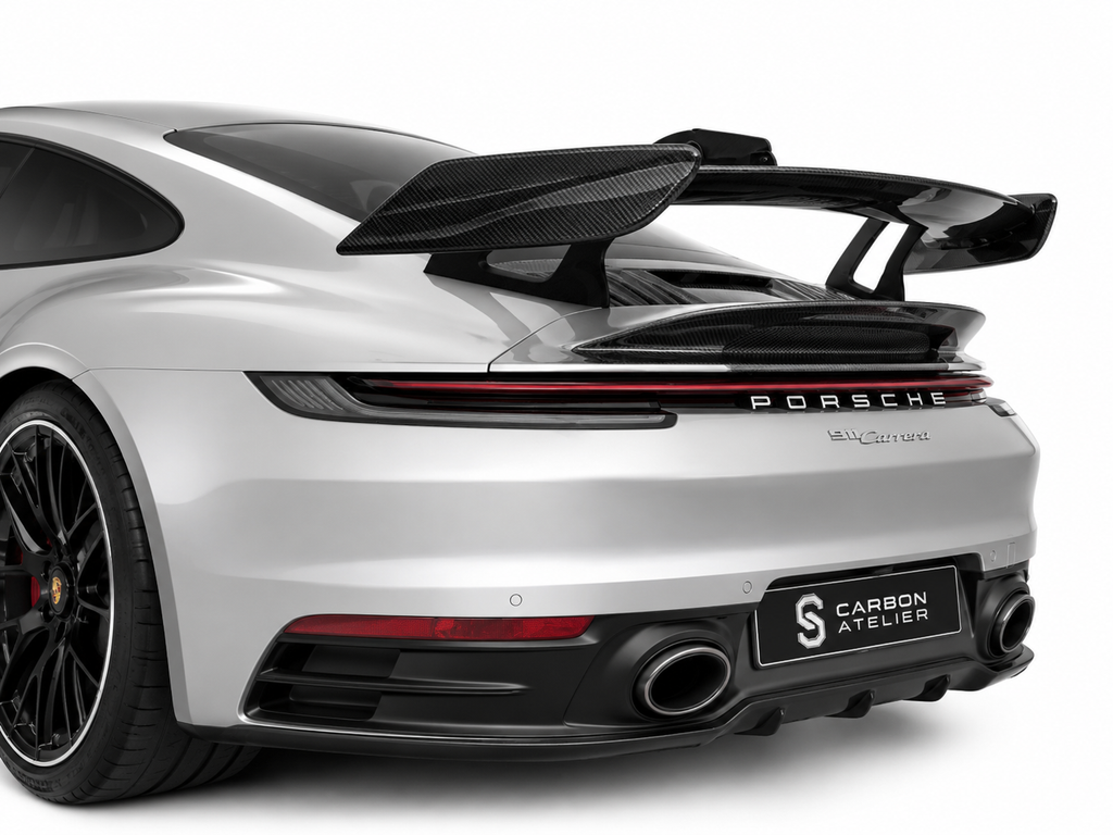 Dry Carbon Fiber GT3 Style Rear Wing for Porsche 911 992 Carrera (2019–2023)