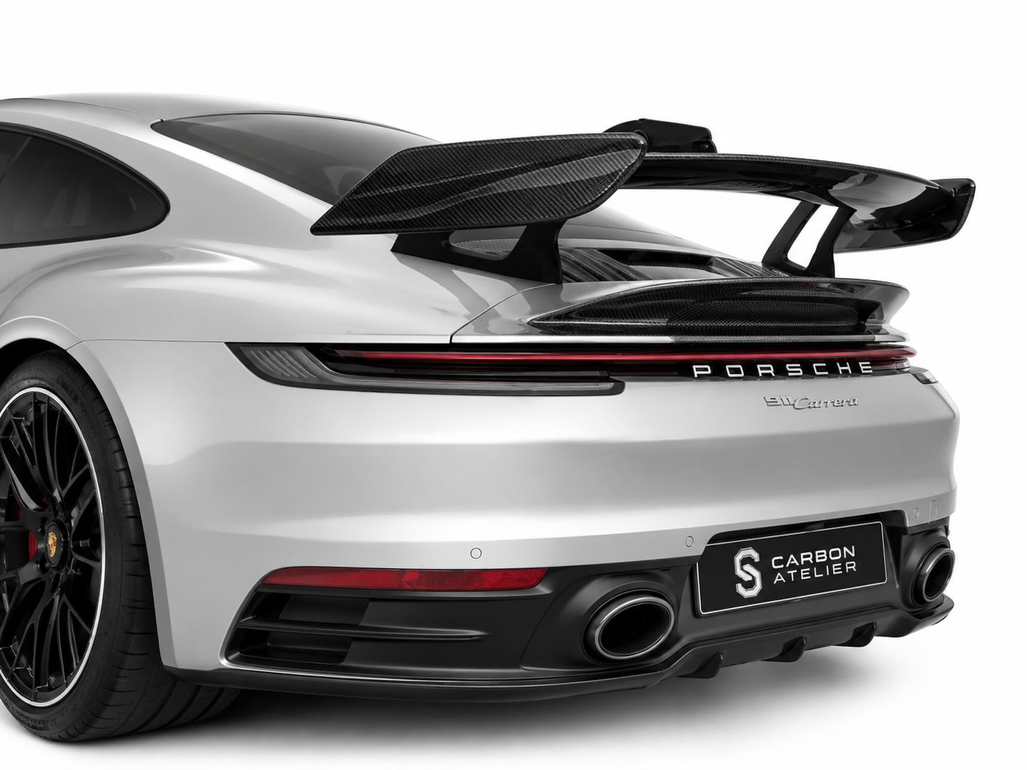 Dry Carbon Fiber GT3 Style Rear Wing for Porsche 911 992 Carrera (2019–2023)