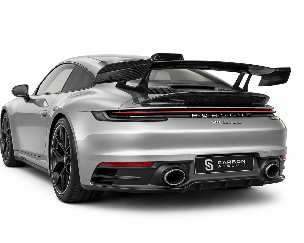 Dry Carbon Fiber GT3 Style Rear Wing for Porsche 911 992 Carrera (2019–2023)