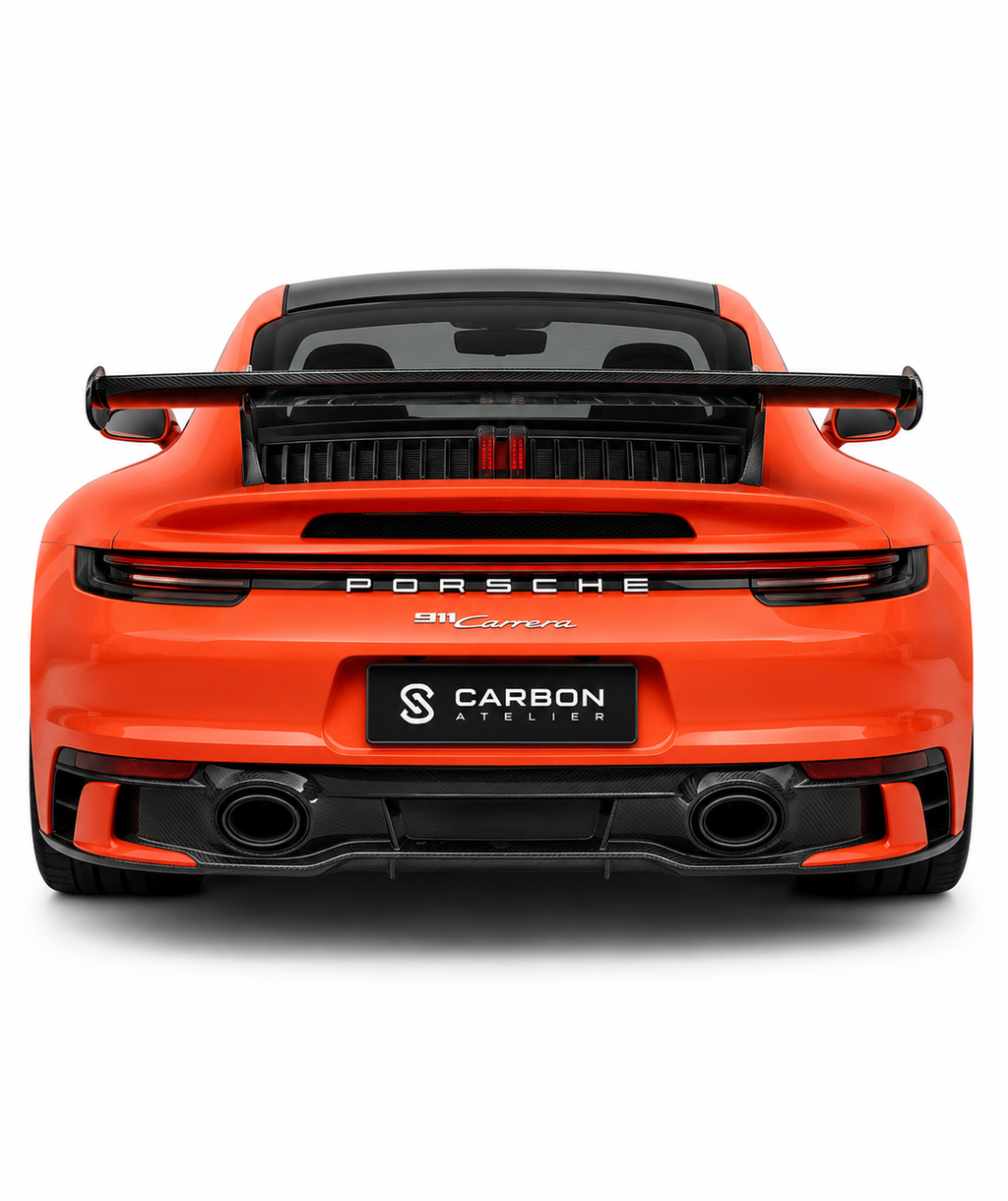 Dry Carbon Fiber GT3 Style Rear Wing for Porsche 911 992 Carrera (2019–2023)