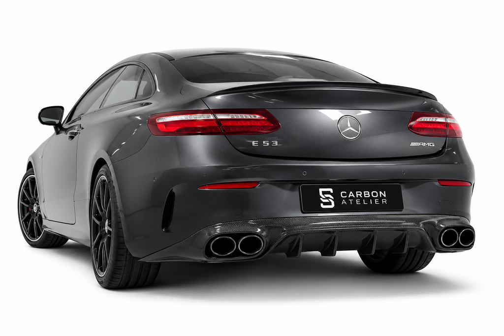 Carbon Fiber Full Body Kit for Mercedes-Benz E-Class C238 Coupe Sport E53 AMG (2017-2022) | Rear Diffuser + Trunk Spoiler + Front Lip