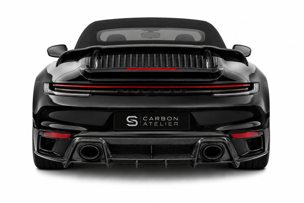 Porsche 911 992 Turbo S Carbon Fiber Rear Diffuser Kit (2019–2023)