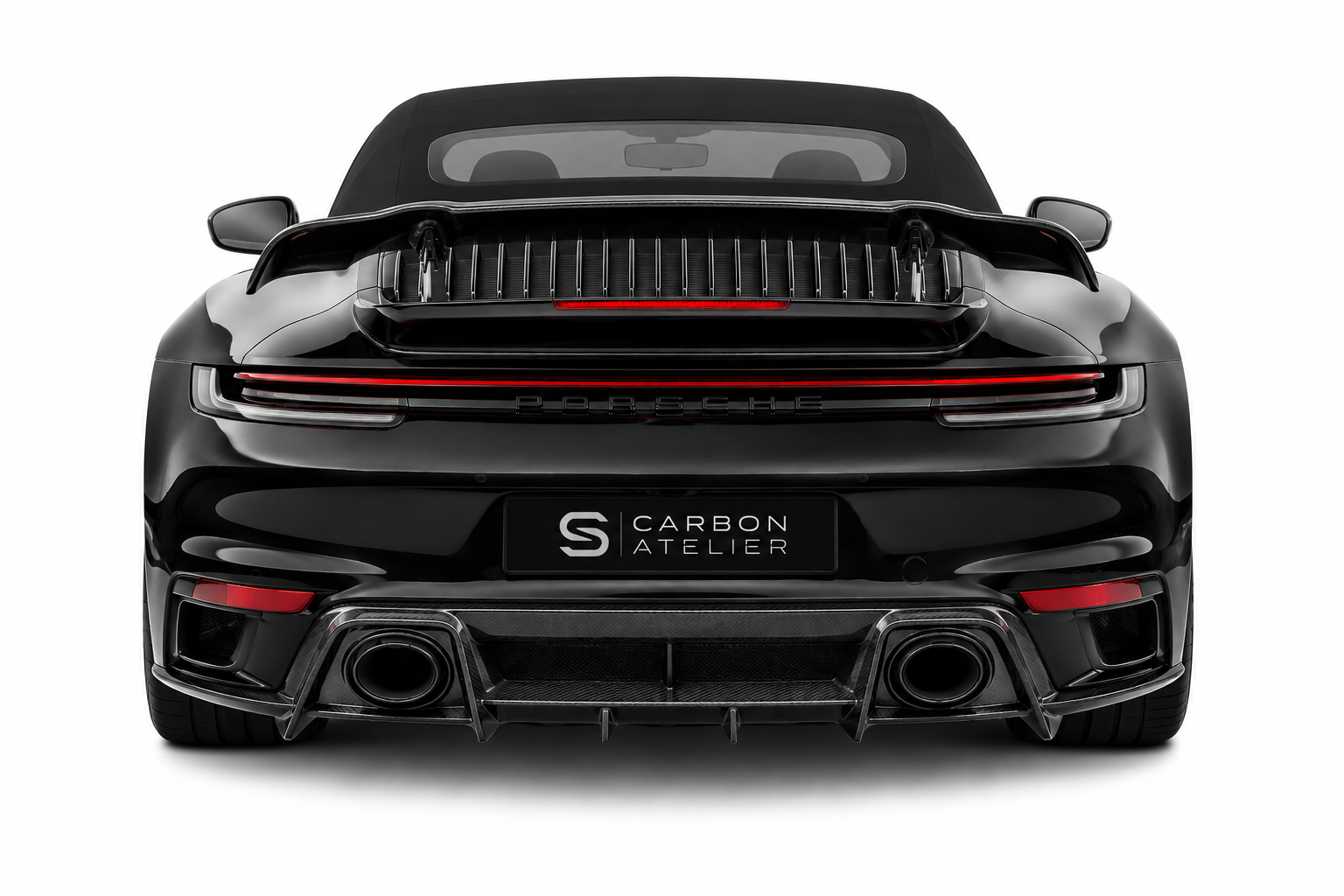Porsche 911 992 Turbo S Carbon Fiber Rear Diffuser Kit (2019–2023)