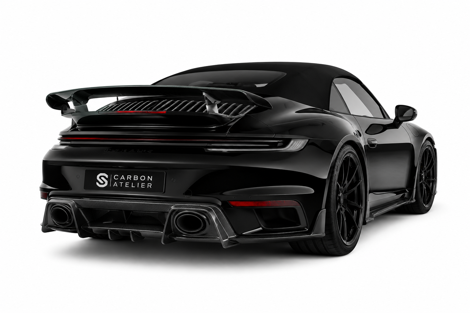 Porsche 911 992 Turbo S Carbon Fiber Rear Diffuser Kit (2019–2023)