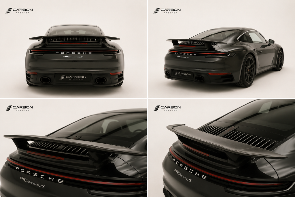 Carbon Rear Wing Spoiler for Porsche 911 992 / 991 (2019+) – GT Style Performance Upgrade