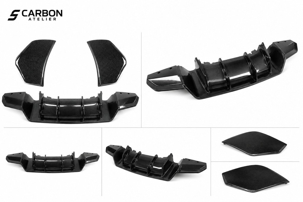 Carbon Fiber Rear Diffuser Kit for Audi R8 V10 (2017–2023) | Premium Performance Body Kit