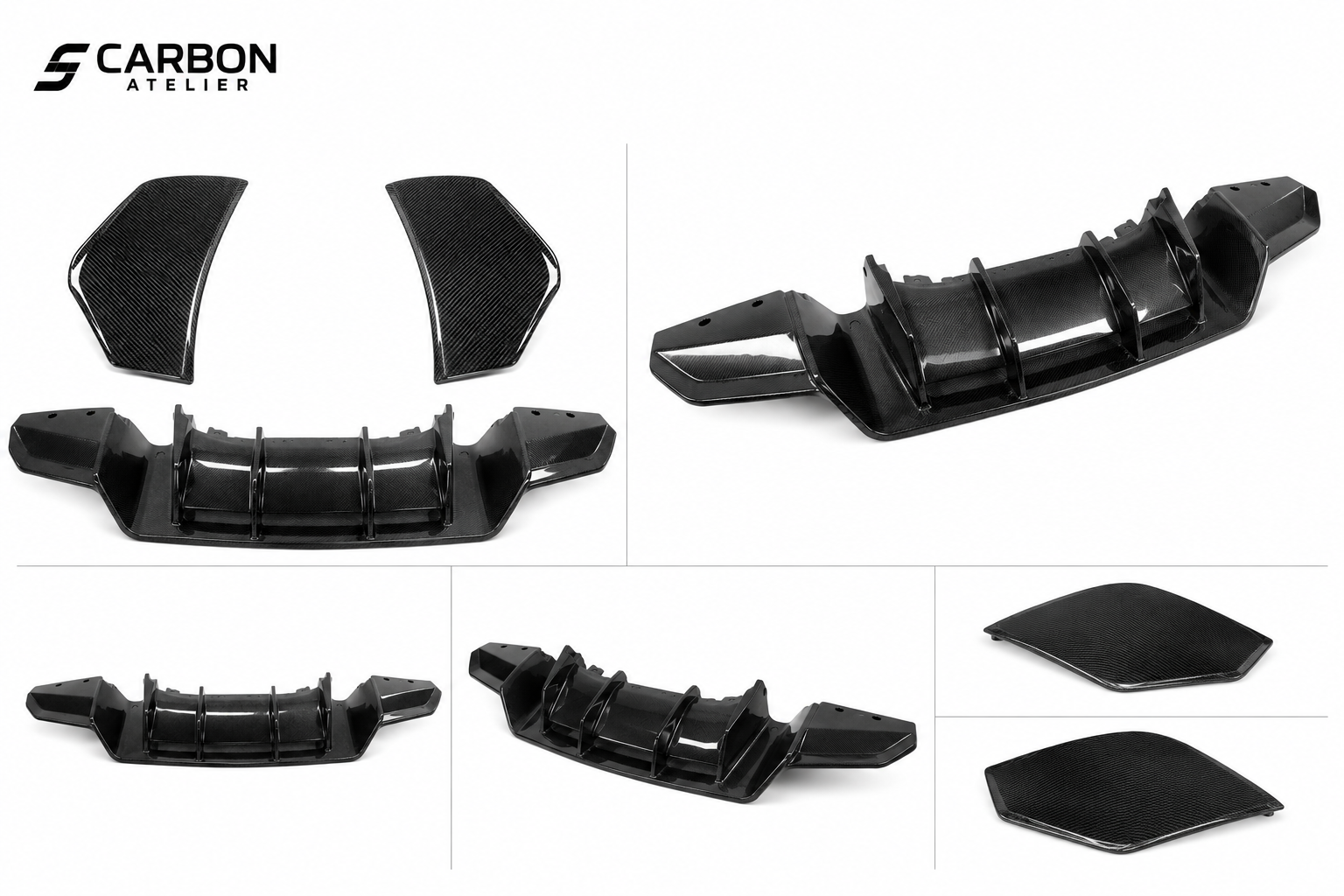 Carbon Fiber Rear Diffuser Kit for Audi R8 V10 (2017–2023) | Premium Performance Body Kit