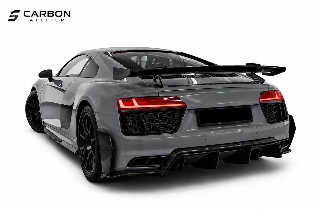 Carbon Fiber Rear Diffuser Kit for Audi R8 V10 (2017–2023) | Premium Performance Body Kit