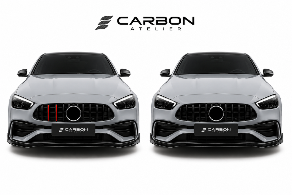 Mercedes-Benz C-Class W206 AMG Gloss Black Body Kit | Front Grille + Rear Diffuser + Trunk Spoiler | 2022-2026