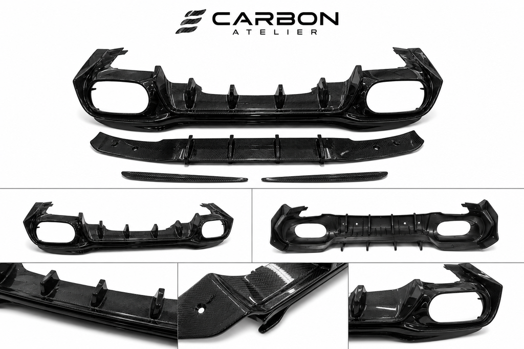 Real Carbon Fiber Rear Diffuser for Mercedes-Benz C118 CLA35 AMG & CLA45S AMG (2020-2023)