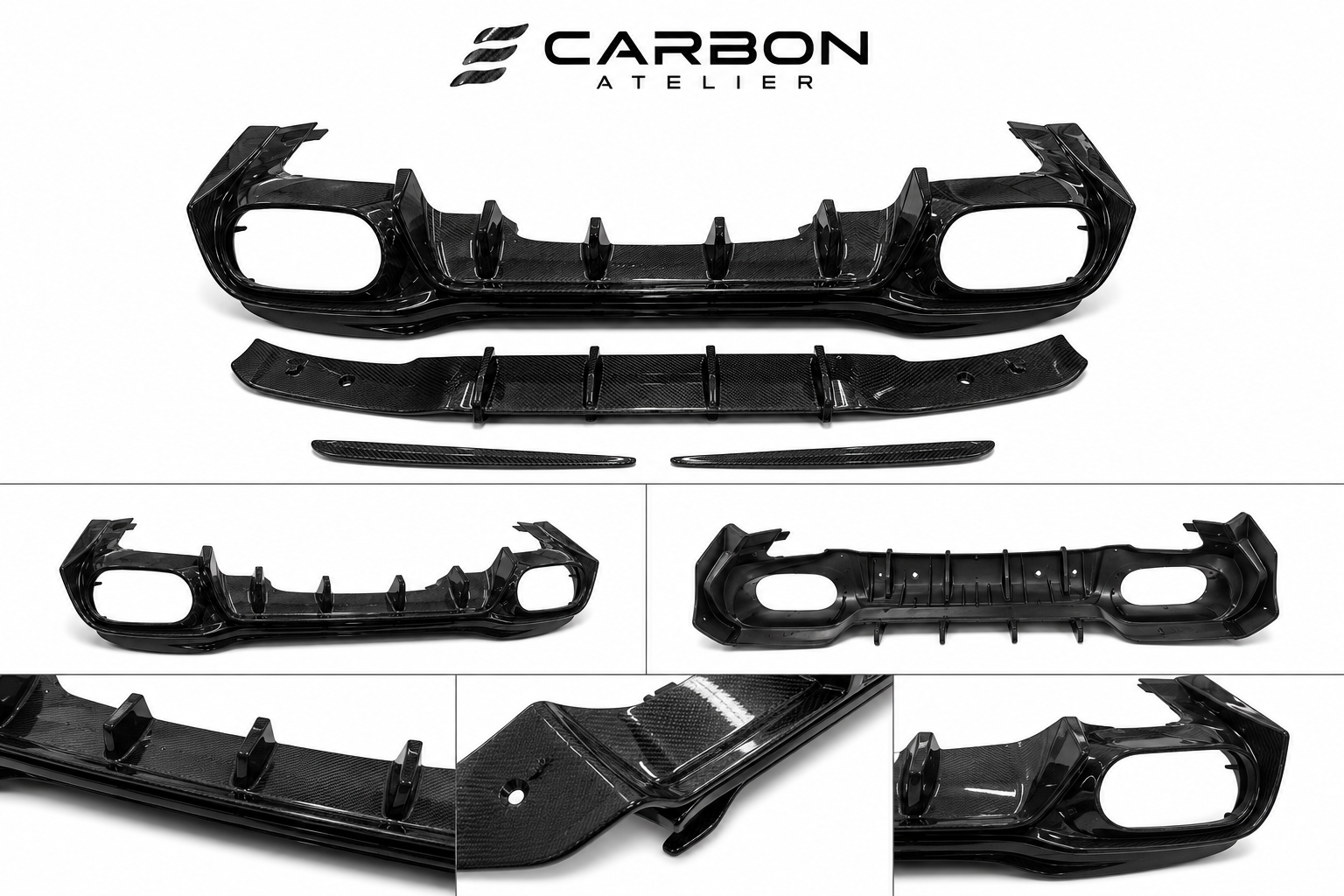 Real Carbon Fiber Rear Diffuser for Mercedes-Benz C118 CLA35 AMG & CLA45S AMG (2020-2023)