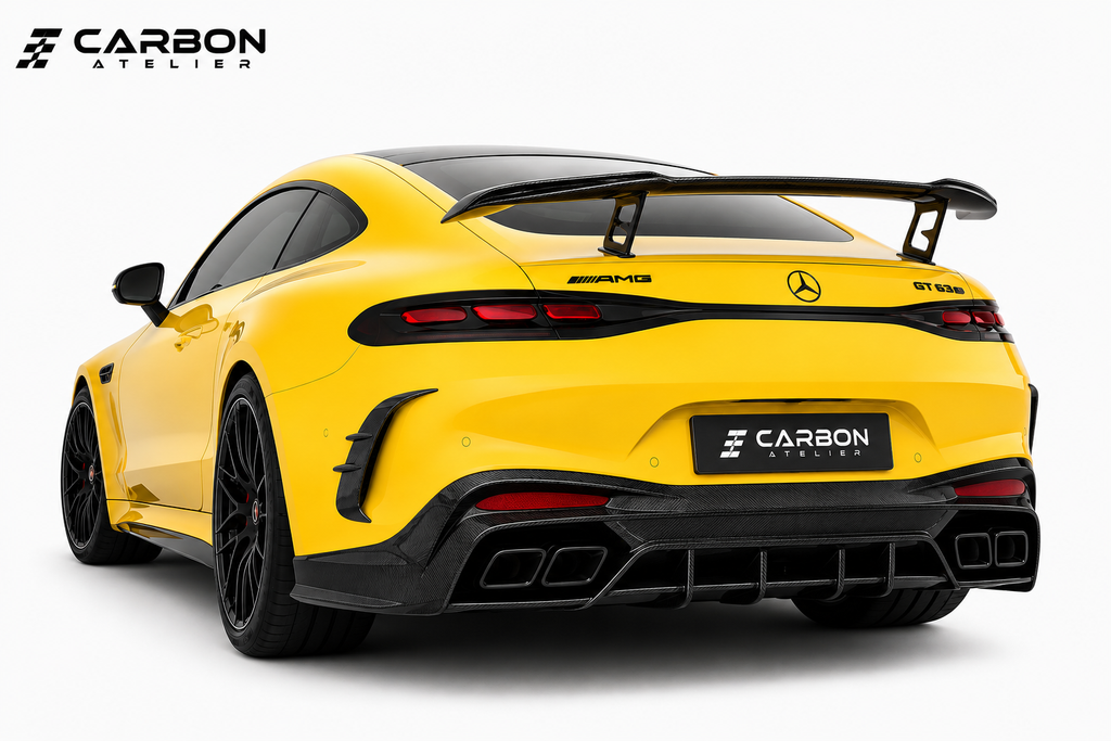 Mercedes-AMG GT 63 / GT 63 S Dry Carbon Fiber Body Kit (2024+) – Hood, Front Lip, Side Skirts, Rear Diffuser, Spoiler & Canards
