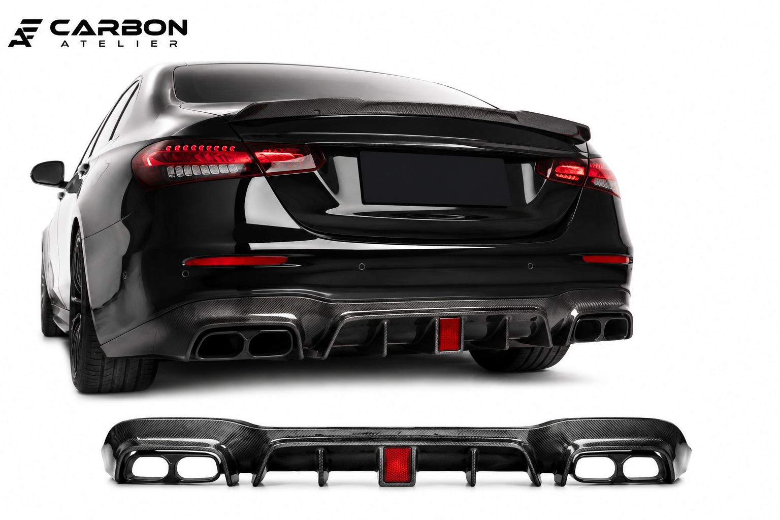 Forged Carbon Fiber Full Body Kit for Mercedes-Benz E-Class W213 (2021–2023) E260, E300, E43 AMG, E63 S AMG | Front Lip, Rear Diffuser, Side Skirts & Air Vent Covers