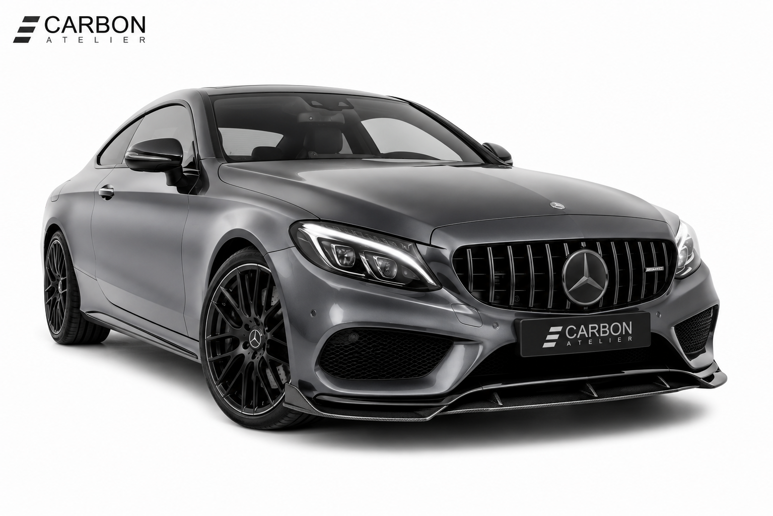 Gloss Black Front Lip for Mercedes-Benz C-Class & C-Class Coupe (2015–2021)
