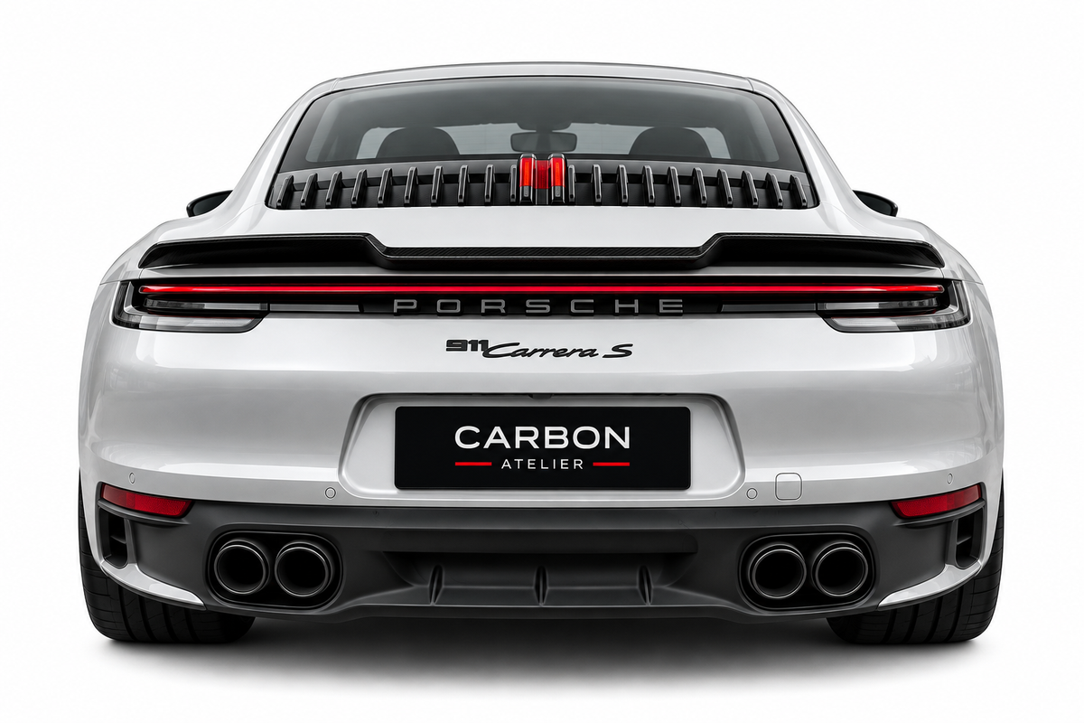 Glossy Black Rear Spoiler for Porsche 911 992 2019+