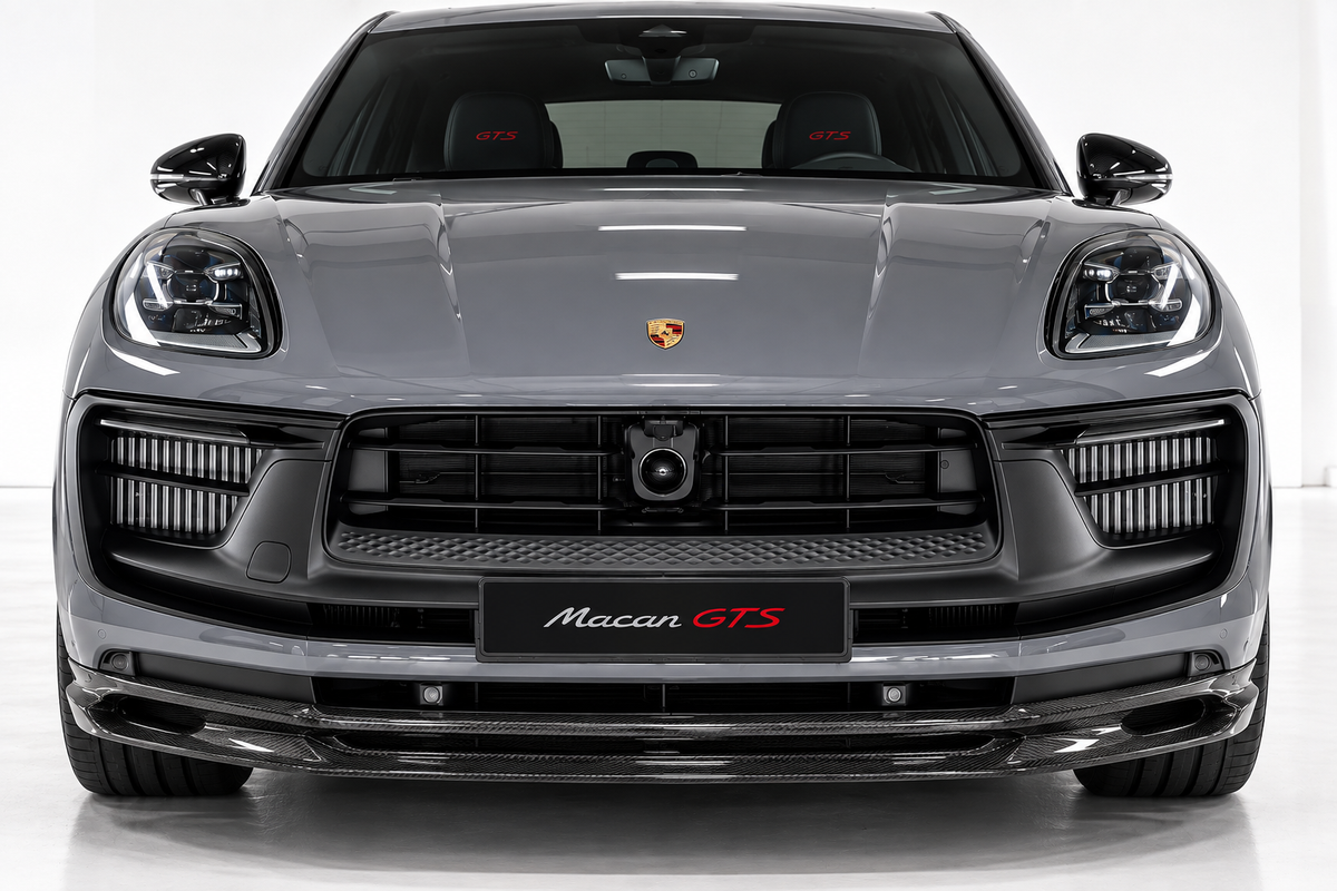 Dry Carbon Fiber Front Lip Spoiler for Porsche Macan GTS 2022–2024