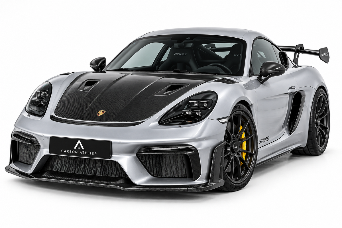 Carbon Fiber Front Lip Splitter Kit for Porsche 718 Cayman GT4 RS