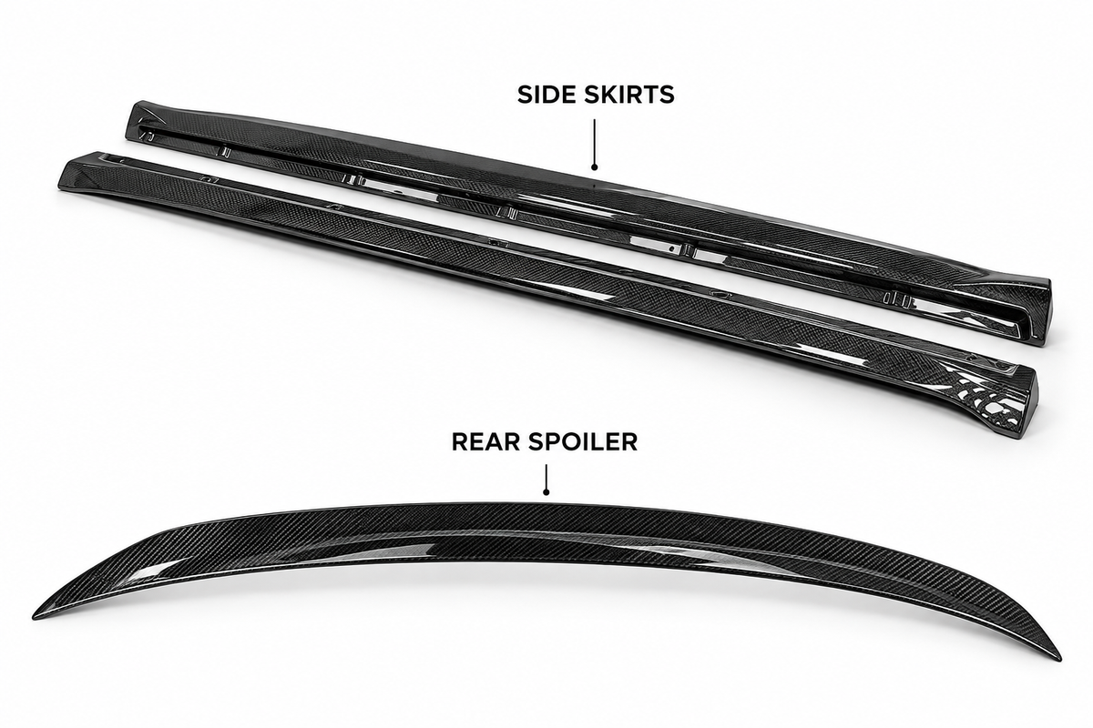 Carbon Fiber Full Body Kit for Porsche Cayenne Coupe 2024–2026 | Front Lip, Side Skirts, Rear Diffuser & Spoiler