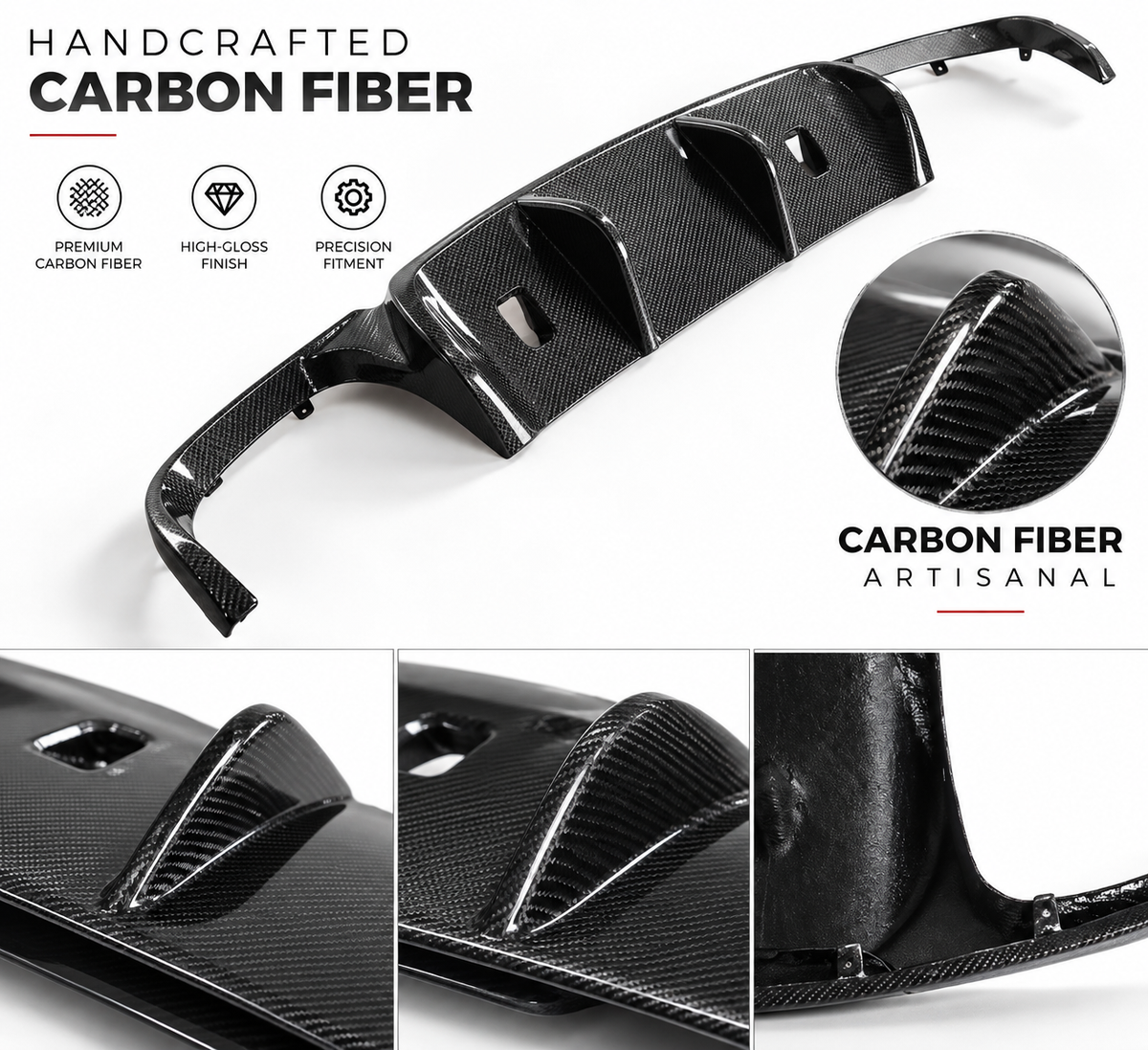 Carbon Fiber Rear Diffuser for Porsche 911 991.1 2012–2015