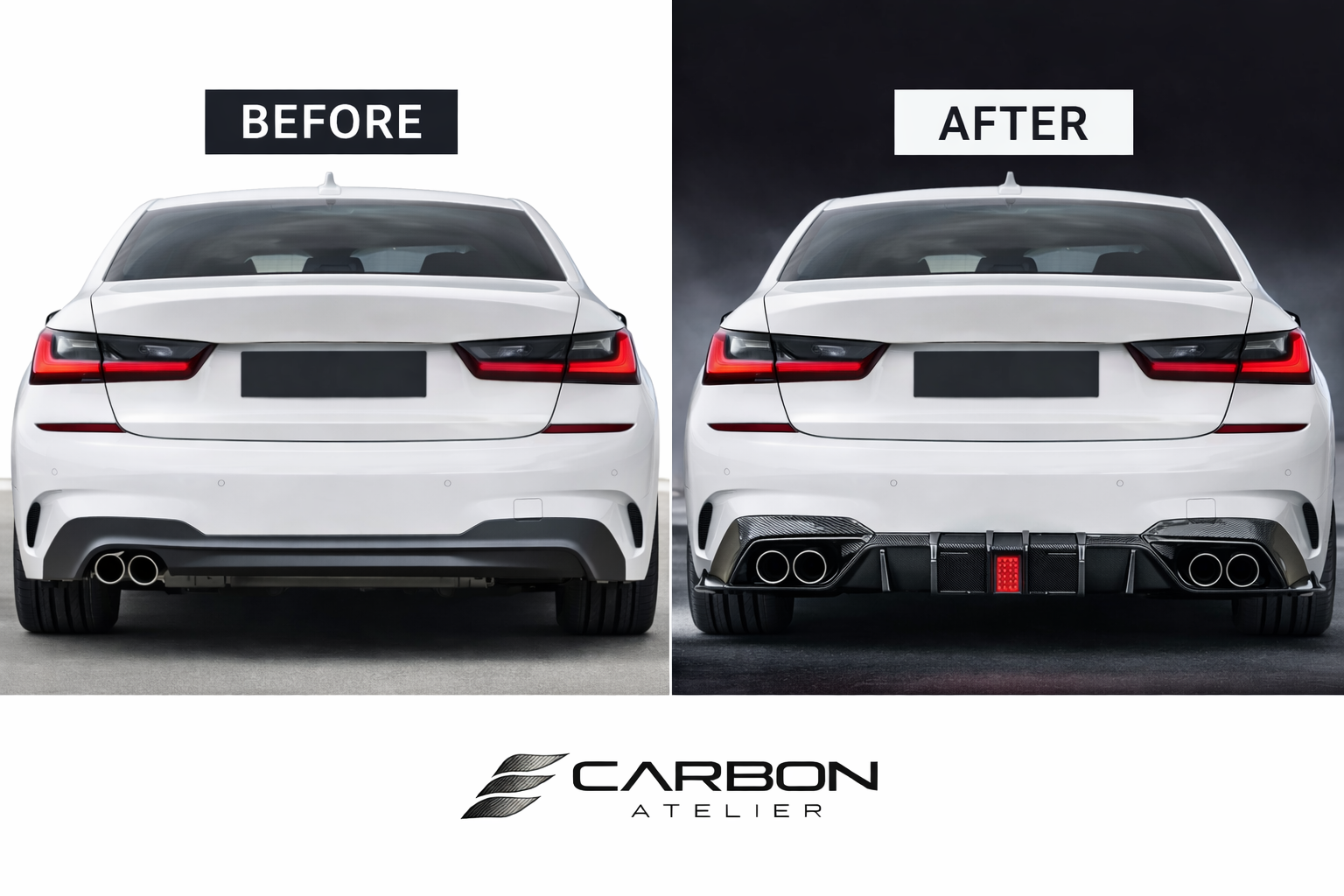 BMW 3 Series G20 / G21 M3-Style Rear Bumper Diffuser (2019+)
