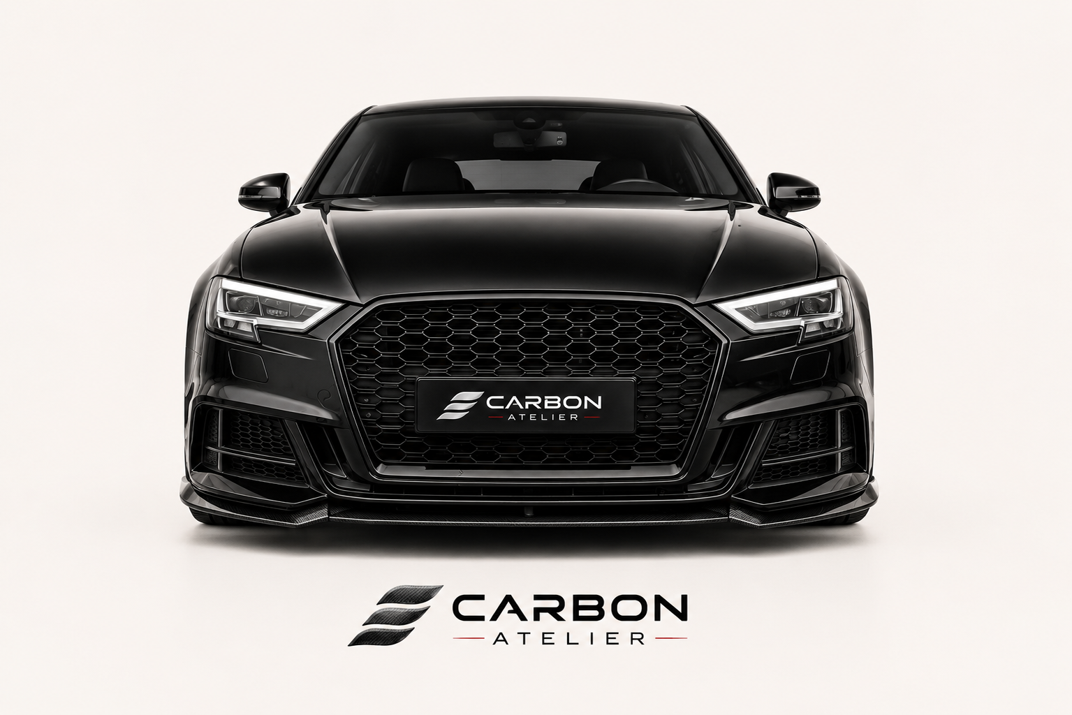 Carbon Fiber Front Lip Splitter for A3 / S3 8V S-Line (2016–2020)