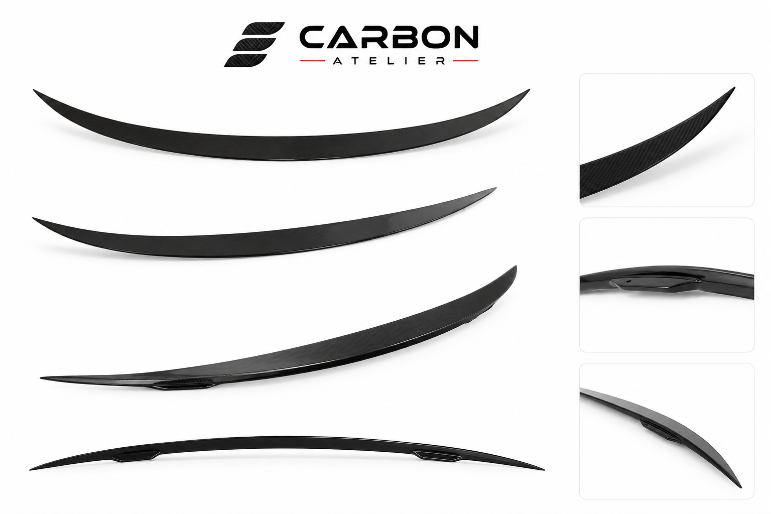 Carbon Fiber Rear Trunk Spoiler for Mercedes-Benz CLE Coupe 2024+ | Gloss Black Performance Lip