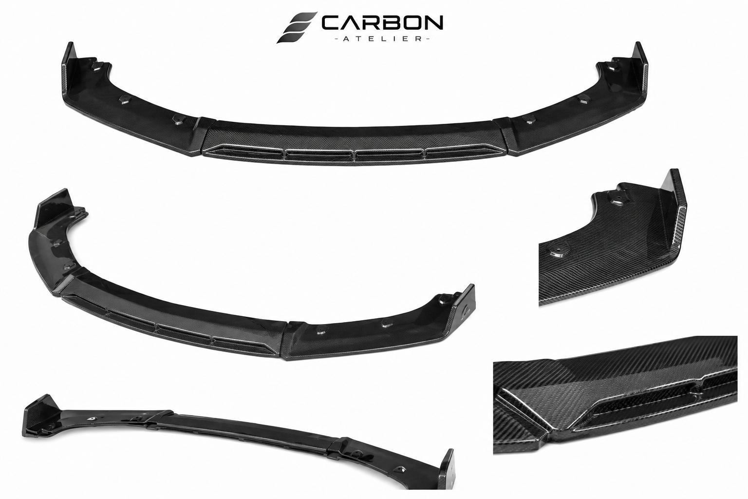 Carbon Fiber Front Lip Spoiler for Porsche Macan (2018–2021) | Sport Performance Splitter