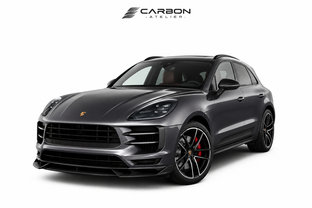 Carbon Fiber Front Lip Spoiler for Porsche Macan (2018–2021) | Sport Performance Splitter