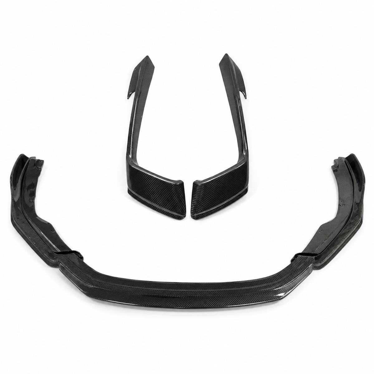 Carbon Fiber Kit Front Lip & Fog Lamp Cover Splitter Kit for Porsche 718 Boxster / Cayman (2016–2025)