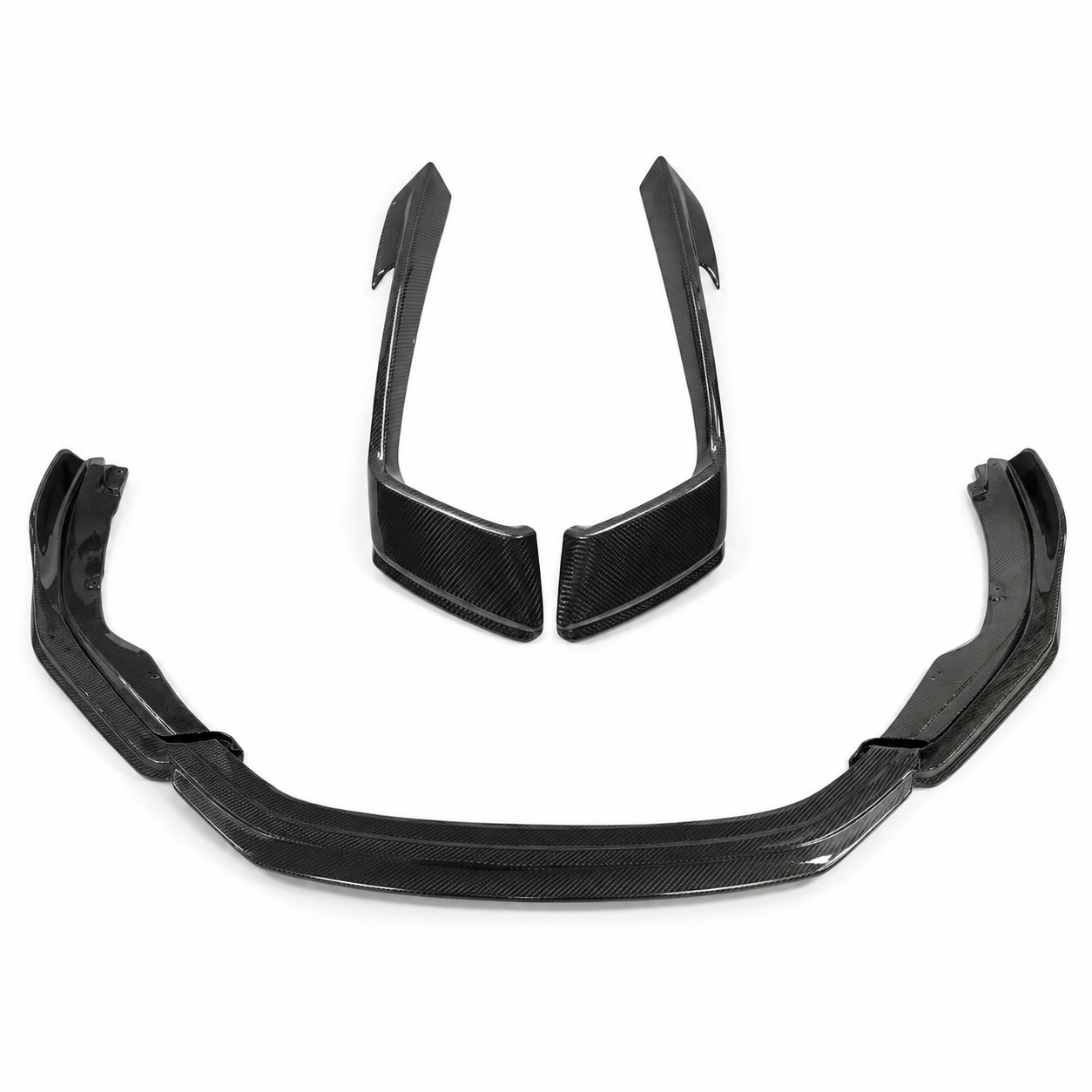 Carbon Fiber Kit Front Lip & Fog Lamp Cover Splitter Kit for Porsche 718 Boxster / Cayman (2016–2025)