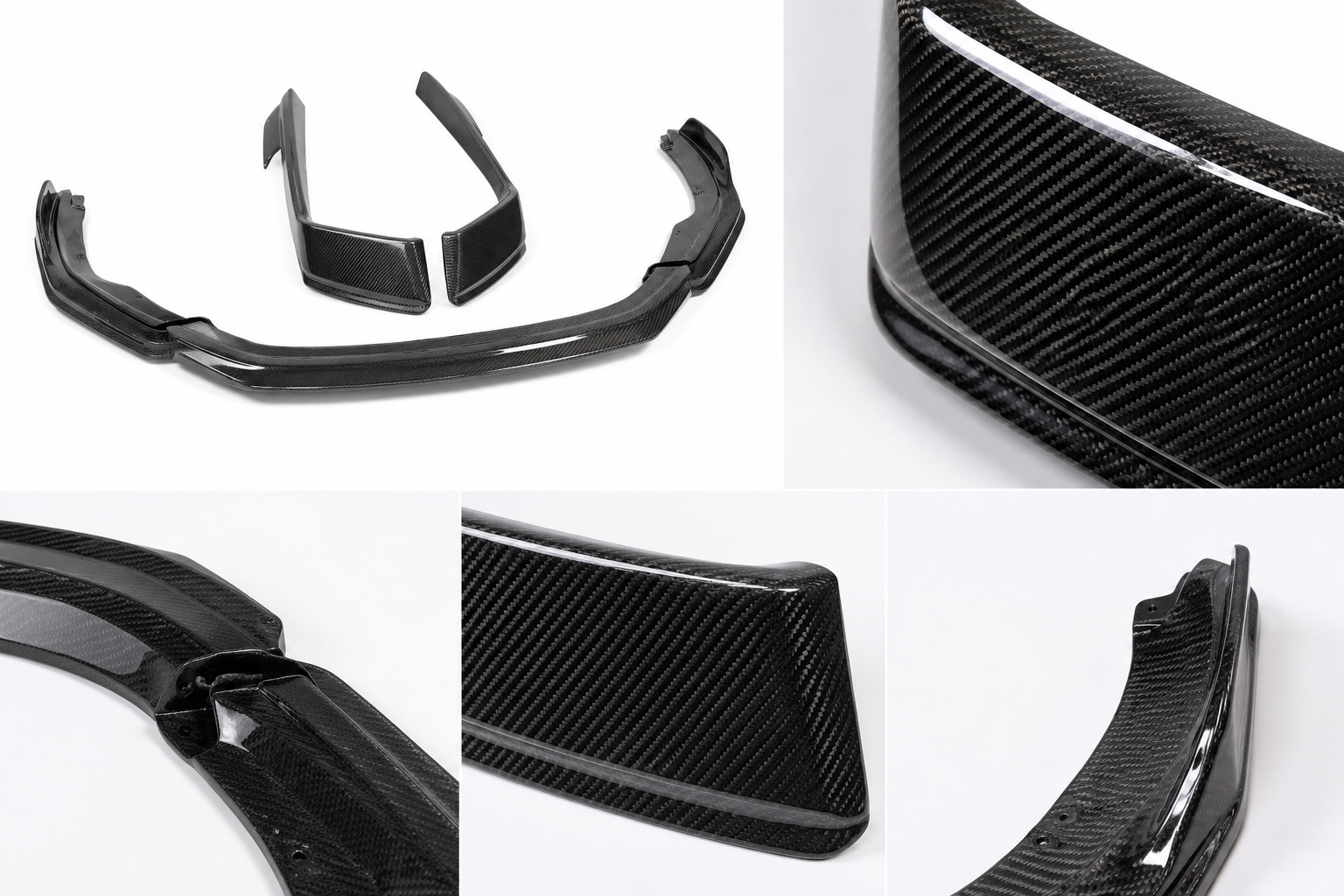 Carbon Fiber Kit Front Lip & Fog Lamp Cover Splitter Kit for Porsche 718 Boxster / Cayman (2016–2025)