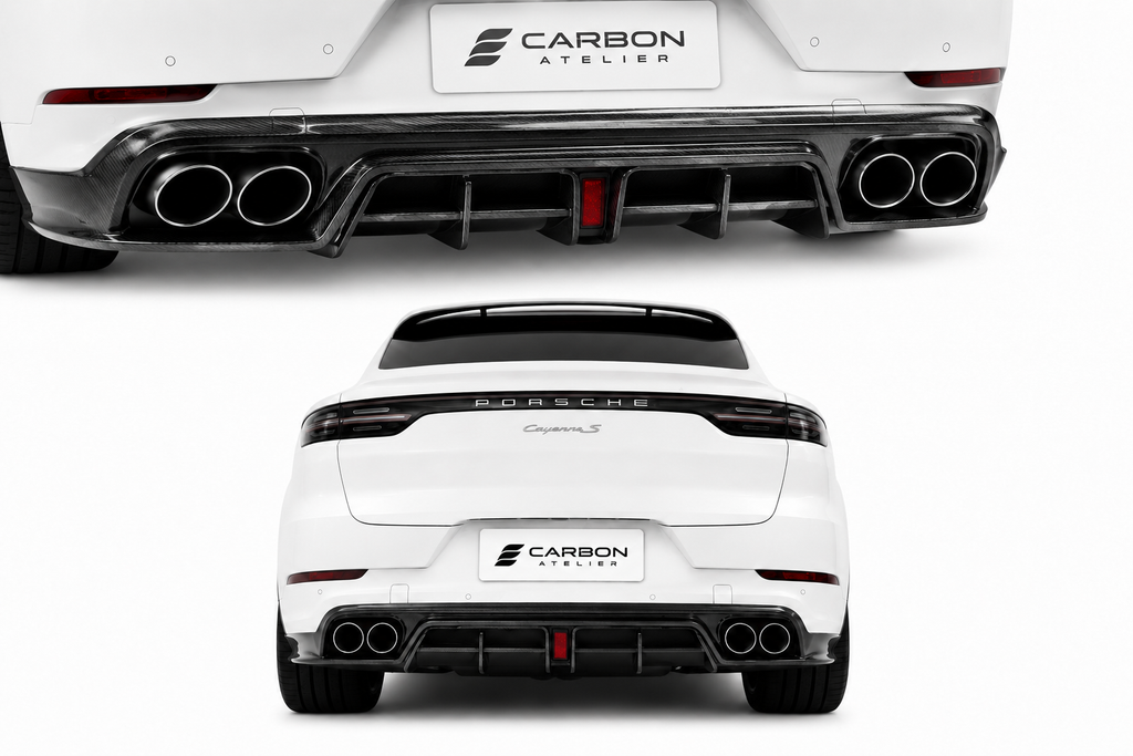 Carbon Fiber Styling Kit for Porsche Cayenne Coupe & GTS Coupe (2018–2023) | Front Lip, Rear Diffuser & Rear Spoiler