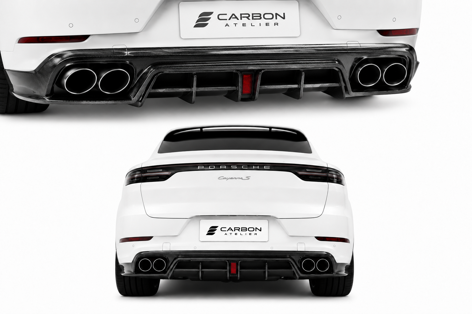 Carbon Fiber Styling Kit for Porsche Cayenne Coupe & GTS Coupe (2018–2023) | Front Lip, Rear Diffuser & Rear Spoiler