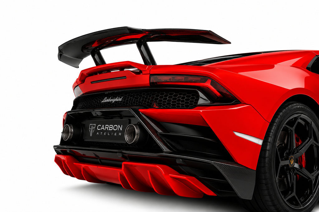 Dry Carbon Fiber Rear Diffuser & GT Wing Kit for Lamborghini Huracán EVO (2019–Present)