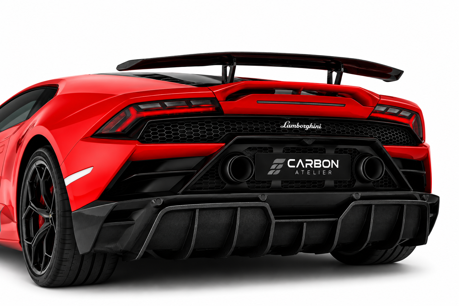 Dry Carbon Fiber Rear Diffuser & GT Wing Kit for Lamborghini Huracán EVO (2019–Present)