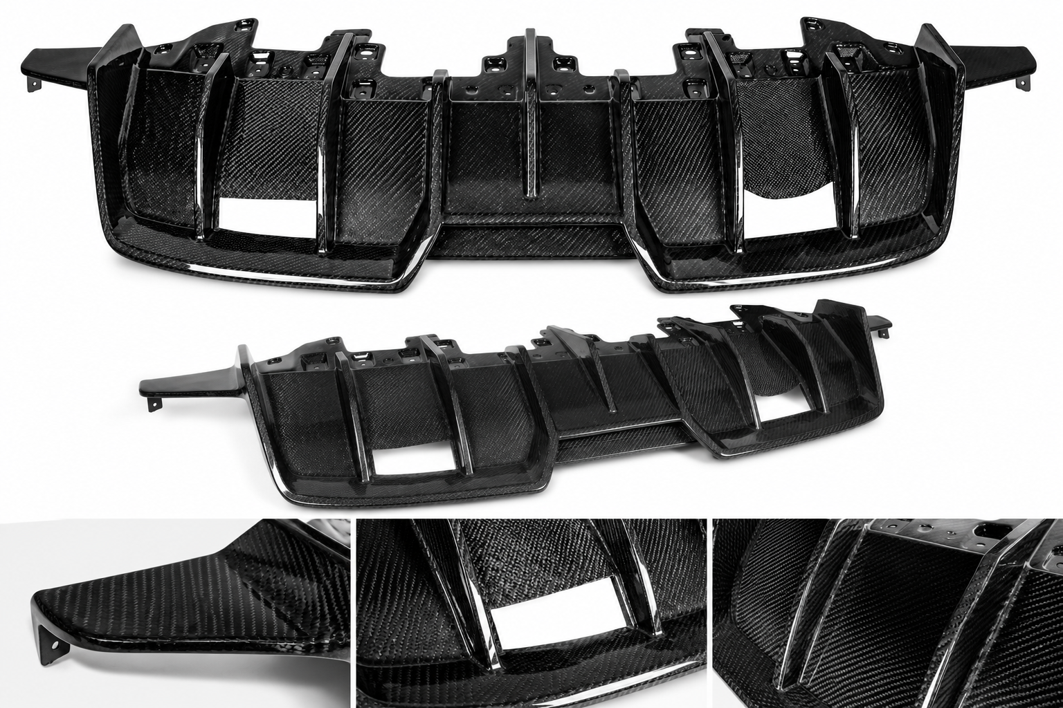 Dry Carbon Fiber Rear Diffuser & GT Wing Kit for Lamborghini Huracán EVO (2019–Present)